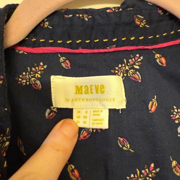 Maeve Floral Women’s Button Up Size 2 - Picture 3 of 5